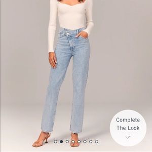 Abercrombie 90s fit straight ultra high rise denim jeans